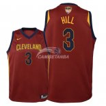Camisetas de NBA Ninos George Hill Cleveland Cavaliers 2018 Finales Rojo Icon Parche