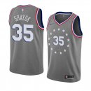 Camisetas NBA De Phildelphia Sixers Marial Shayok Gris Ciudad 2019-20