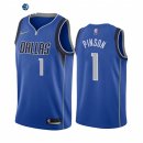 Camisetas NBA Nike Dallas Mavericks NO.1 Theo Pinson 75th Season Azul Icon 2021-22