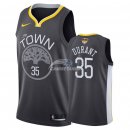 Camisetas NBA Golden State Warriors Kevin Durant 2018 Finales Negro Statement Parche