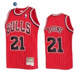 Camisetas NBA Ninos Chicago Bulls Thaddeus Young Rojo Throwback 2021