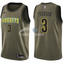 Camisetas NBA Salute To Servicio Denver Nuggets Allen Iverson Nike Ejercito Verde 2018