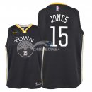 Camisetas de NBA Ninos Golden State Warriors Damian Jones Negro Statement 2018