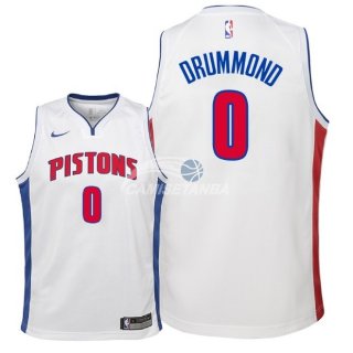 Camiseta NBA Ninos Detroit Pistons Andre Drummond Blanco Association 2018
