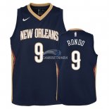 Camisetas de NBA Ninos New Orleans Pelicans Rajon Rondo Marino Icon 2018