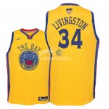 Camisetas de NBA Ninos Shaun Livingston Golden State Warriors 2018 Finales Nike Amarillo Ciudad Parche
