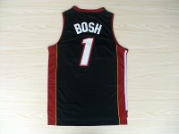 Camisetas NBA de Chris Bosh Miami Heats Negro Rojo