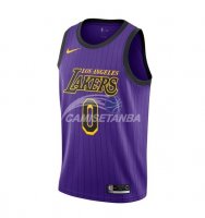 Camisetas de NBA Ninos Los Angeles Lakers Kyle Kuzma Nike Púrpura Ciudad 18/19