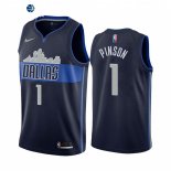 Camisetas NBA Nike Dallas Mavericks NO.1 Theo Pinson 75th Season Marino Statement 2021-22