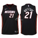 Camisetas de NBA Ninos Miami Heat Hassan Whiteside Negro Icon 2018