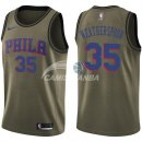 Camisetas NBA Salute To Servicio Philadelphia Sixers Clarence Weatherspoon Nike Ejercito Verde 2018