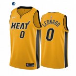 Camisetas NBA Edición ganada Miami Heat Meyers Leonard Amarillo 2020-21