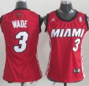 Camisetas NBA Mujer Dwyane Wade Miami Heat Rojo