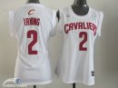Camisetas NBA Mujer Kyrie Irving Cleveland Cavaliers Blanco Rojo