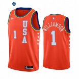 Camisetas NBA de Zion Williamson Rising Star 2020 Naranja