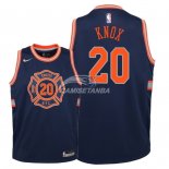 Camisetas de NBA Ninos New York Knicks Kevin Knox Nike Marino Ciudad 2018