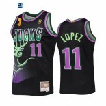 Camisetas NBA Milwaukee Bucks Brook Lopez 2021 Finales Negro