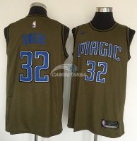 Camisetas NBA Salute To Servicio Orlando Magic Shaquille O'Neal Nike Ejercito Verde 2018