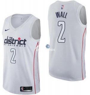 Camisetas NBA de John Wall Washington Wizards Nike Blanco Ciudad 17/18