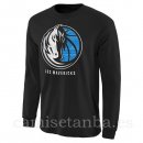 Camisetas NBA Manga Larga Dallas Mavericks Negro