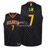 Camiseta NBA Ninos Atlanta Hawks Jeremy Lin Negro Icon 2018