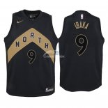 Camisetas de NBA Ninos Toronto Raptors Serge Ibaka Nike Negro Ciudad 2018