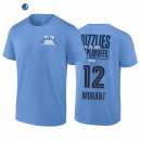 T Shirt NBA Milwaukee Bucks NO.12 Ja Morant Azul 2022