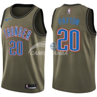 Camisetas NBA Salute To Servicio Oklahoma City Thunder Gary Payton Nike Ejercito Verde 2018