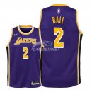 Camisetas de NBA Ninos Los Angeles Lakers Lonzo Ball Púrpura Statement 18/19