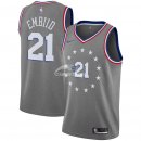 Camisetas NBA de Joel Embiid Philadelphia 76ers Nike Gris Ciudad 18/19
