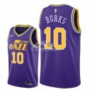 Camisetas NBA de Alec Burks Utah Jazz Retro Púrpura 2018