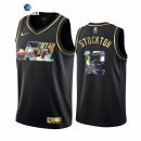 Camisetas NBA de Utah Jazz John Stockton Negro Diamante 2021-22