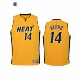 Camisetas NBA Ninos Miami Heat Tyler Herro Amarillo Edición ganada 2021