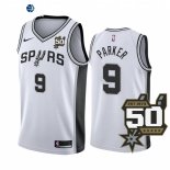 Camisetas NBA Nike San Antonio Spurs NO.9 Tony Parker 50th Blanco Association 2022-23