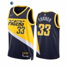 Camisetas NBA Nike Indiana Pacers NO.33 Myles Turner 75th Marino Ciudad 2021-22