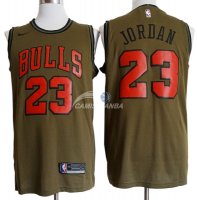 Camisetas NBA Salute To Servicio Chicago Bulls Michael Jordan Nike Ejercito Verde 2018