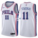 Camisetas NBA de Nik Stauskas Philadelphia 76ers Blanco Association 17/18