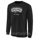 Camisetas NBA Manga Larga San Antonio Spurs Negro