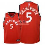 Camisetas de NBA Ninos Toronto Raptors Kyle Collinsworth Rojo Icon 2018