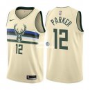 Camisetas NBA de Jabari Parker Milwaukee Bucks Nike Crema Ciudad 17/18