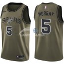 Camisetas NBA Salute To Servicio San Antonio Spurs Dejounte Murray Nike Ejercito Verde 2018