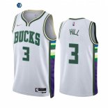 Camisetas NBA Nike Milwaukee Bucks NO.3 George Hill 75th Diamante Blanco Ciudad 2021-22