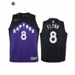 Camisetas de NBA Ninos Edición ganada Toronto Raptors Malachi Flynn Purpura 2021