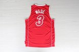 Camisetas NBA de Dwyane Wade Bosh Miami Heats Rojo