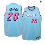 Camisetas de NBA Ninos Miami Heat Justise Winslow Azul Ciudad 19/20