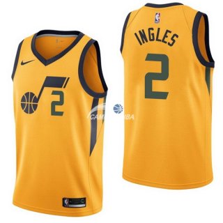 Camisetas NBA de Joe Ingles Utah Jazz Amarillo Statement 17/18