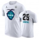 Camisetas NBA de Manga Corta Ben Simmons All Star 2019 Blanco