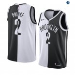 Camisetas NBA de Taurean Prince Brooklyn Nets Blanco Negro Split Edition