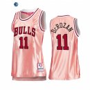 Camisetas NBA Mujer Chicago Bulls NO.11 DeMar DeRozan 75th Aniversario Rosa Oro 2022