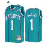 Camisetas de NBA Ninos Charlotte Hornets Tyrone Bogues Teal Hardwood Classics 1992-93